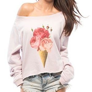 WILDFOX Floral Cone Pullover